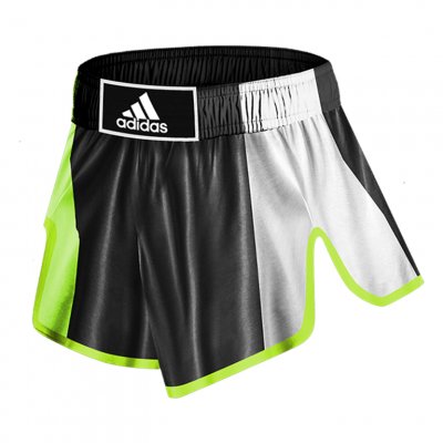 SHORTS ADIDAS THAI BOXING STYLE NERO GIALLO FLUO