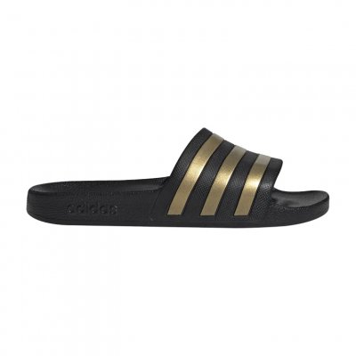 ADILETTE AQUA CORE BLACK/GOLD MET./CORE BLACK