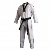 DOBOK TAEKWONDO ADIDAS ADI-FIGHTER COLLO NERO LOGO WTF